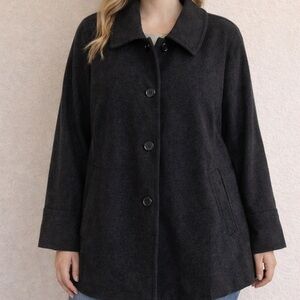 Forecaster Of Boston Women's Wool Blend Peacoat 18W Dark Gray